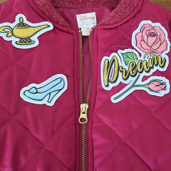 Disney collection by TUTU contour girls satin quilted bomber Jacket size 5/6 GUC - Picture 3 of 6